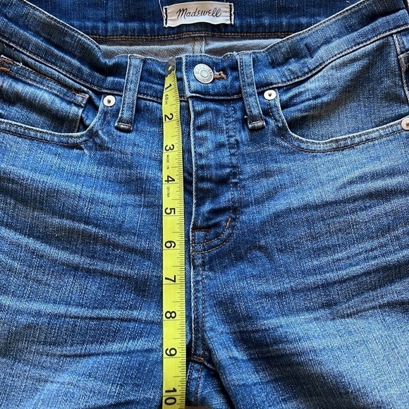 Madewell Women’s Distressed Blue 9inch Highrise Skinny Crop Jeans size 26 Denim - Picture 6 of 7